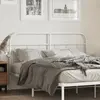 vidaXL Tête de lit métal blanc 150 cm