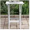 vidaXL Table d’appoint pliable blanc bois de peuplier massif