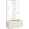 vidaXL Jardinière avec treillis blanc 80x36x140 cm PP
