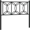 vidaXL Tête de lit métal noir 107 cm
