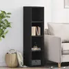 vidaXL Buffet noir 30x41x124 cm bois d'ingénierie
