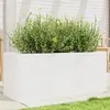 vidaXL Jardinière blanc 110x40x45,5 cm bois de pin massif