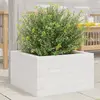 vidaXL Jardinière blanc 40x40x23 cm bois de pin massif