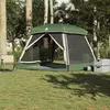 vidaXL Tente de cabine familiale 6 personnes vert imperméable