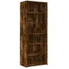 vidaXL Buffet haut chêne fumé 70x41x185 cm bois d'ingénierie