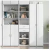 vidaXL Buffet haut blanc 45x42,5x185 cm bois d'ingénierie