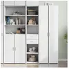 vidaXL Buffet haut blanc 40x42,5x185 cm bois d'ingénierie