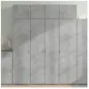 vidaXL Buffet haut gris béton 80x42,5x185 cm bois d'ingénierie