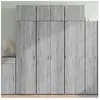 vidaXL Buffet haut sonoma gris 70x42,5x185 cm bois d'ingénierie