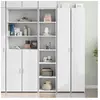 vidaXL Buffet haut blanc 40x41x185 cm bois d'ingénierie