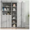 vidaXL Buffet haut gris béton 40x41x185 cm bois d'ingénierie