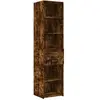 vidaXL Buffet haut chêne fumé 45x42,5x185 cm bois d'ingénierie