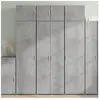 vidaXL Buffet haut gris béton 70x42,5x185 cm bois d'ingénierie