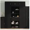 vidaXL Buffet haut noir 70x42,5x185 cm bois d'ingénierie