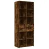 vidaXL Buffet haut chêne fumé 70x42,5x185 cm bois d'ingénierie