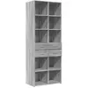 vidaXL Buffet haut sonoma gris 70x42,5x185 cm bois d'ingénierie