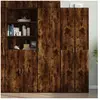 vidaXL Buffet haut chêne fumé 50x42,5x185 cm bois d'ingénierie