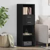 vidaXL Buffet haut noir 40x42,5x124 cm bois d'ingénierie