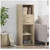 vidaXL Buffet haut chêne sonoma 40x42,5x124 cm bois d'ingénierie