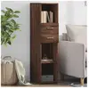 vidaXL Buffet haut chêne marron 30x42,5x124 cm bois d'ingénierie