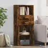 vidaXL Buffet haut chêne fumé 50x42,5x124 cm bois d'ingénierie