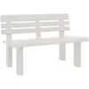 vidaXL Banc de jardin blanc 110x52x71 cm polypropylène