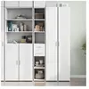 vidaXL Buffet haut blanc 30x42,5x185 cm bois d'ingénierie