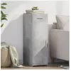 vidaXL Buffet gris béton 30x42,5x93 cm bois d'ingénierie