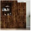 vidaXL Buffet haut chêne fumé 40x42,5x185 cm bois d'ingénierie