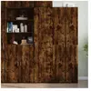 vidaXL Buffet haut chêne fumé 45x42,5x185 cm bois d'ingénierie