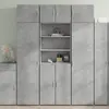 vidaXL Buffet haut gris béton 70x42,5x185 cm bois d'ingénierie