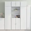 vidaXL Buffet haut blanc 70x42,5x185 cm bois d'ingénierie