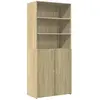 vidaXL Buffet haut chêne sonoma 80x42,5x185 cm bois d'ingénierie