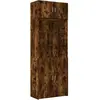 vidaXL Armoire de rangement chêne fumé 80x42,5x225cm bois d'ingénierie