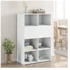 vidaXL Buffet haut blanc 80x42,5x124 cm bois d'ingénierie
