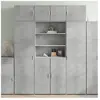 vidaXL Buffet haut gris béton 80x42,5x185 cm bois d'ingénierie