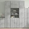 vidaXL Buffet haut gris béton 80x42,5x249 cm bois d'ingénierie
