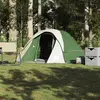 vidaXL Tente de camping de cabine 4 personnes vert imperméable
