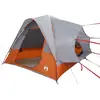 vidaXL Tente de voiture 4 personnes gris et orange imperméable