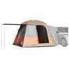 vidaXL Tente de voiture 4 personnes gris et orange imperméable