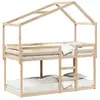 vidaXL Lit superposé avec toit 90x190 cm bois massif de pin