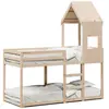 vidaXL Lit superposé avec toit 90x190 cm bois massif de pin