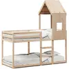 vidaXL Lit superposé avec toit 90x200 cm bois de pin massif