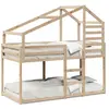 vidaXL Lit superposé avec toit 90x190 cm bois massif de pin