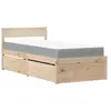 vidaXL Lit avec tiroirs et matelas 90x200 cm bois massif de pin