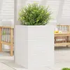 vidaXL Jardinière blanc 50x50x68,5 cm bois de pin massif