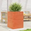 vidaXL Jardinière cire marron 50x50x68,5 cm bois de pin massif