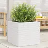 vidaXL Jardinière blanc 50x50x46 cm bois de pin massif