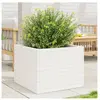 vidaXL Jardinière blanc 60x60x46 cm bois de pin massif