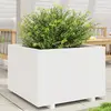 vidaXL Jardinière blanc 70x70x49,5 cm bois de pin massif